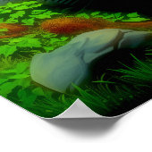 Abstrakt Dragon Skull Hexchy AI Art Matt Value Poster (Ecke)