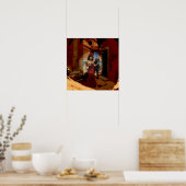 Abstrakt Dragon Skull Hexchy AI Art Matt Value Poster (Küche)