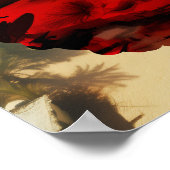 Abstrakt Dragon Skull Hexchy AI Art Matt Value Poster (Ecke)