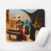 Abstrakt Dragon Skull okkultiert Dunkle Hexe Kunst Mousepad (Mit Mouse)