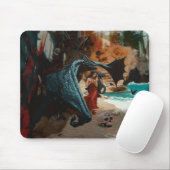 Abstrakt Dragon Skull okkultiert Dunkle Hexe Kunst Mousepad (Mit Mouse)