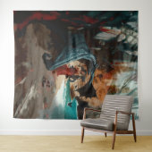 Abstrakt Dragon Skull okkultiert Dunkle Hexe Kunst Wandteppich (Beispiel (Horizontal))