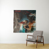 Abstrakt Dragon Skull okkultiert Dunkle Hexe Kunst Wandteppich (Beispiel (Horizontal))