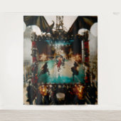 Abstrakt Dragon Skull okkultiert Dunkle Hexe Kunst Wandteppich (Vorderseite)