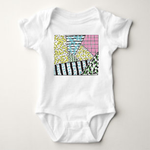 Abstrakt Drei: HandGezeichnet Hintergrundkunst. Baby Strampler