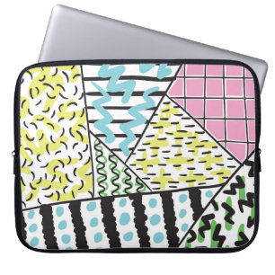 Abstrakt Drei: HandGezeichnet Hintergrundkunst. Laptopschutzhülle