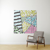 Abstrakt Drei: HandGezeichnet Hintergrundkunst. Wandteppich (Beispiel (Horizontal))