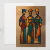 Abstrakt Drei Weise Männer Einladung (Vorne/Hinten)