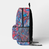 Abstrakt druckter Firecracker-Backpack Bedruckter Rucksack (Rechts)