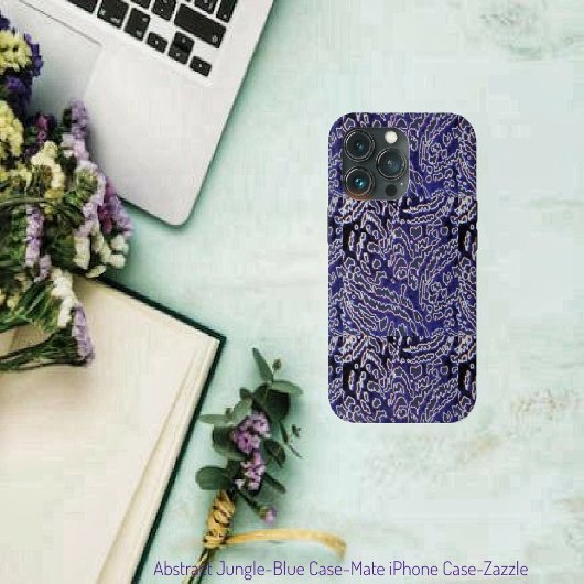 Abstrakt-Dschungelblau Case-Mate iPhone Hülle