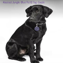 Abstrakt-Dschungelblau Haustiermarke