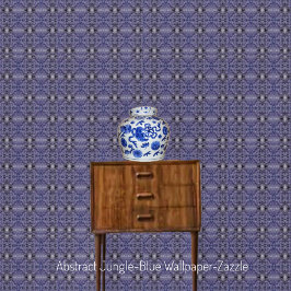 Abstrakt-Dschungelblau Tapete