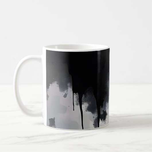 Abstrakt Dunkel Kaffeetasse (Links)