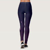 Abstrakt Dunkel Lila Leggings (Rückseite)