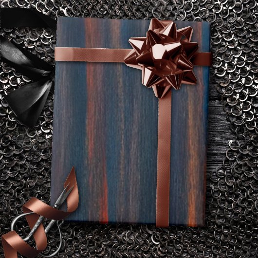 Abstrakt | Dunkelblau, grüner Kupfererdstein Geschenkpapier