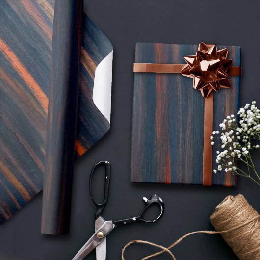 Abstrakt | Dunkelblau, grüner Kupfererdstein Geschenkpapier