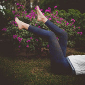 Abstrakt Dunkelblau Leggings