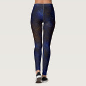 Abstrakt Dunkelblau Leggings (Rückseite)