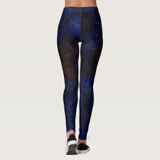Abstrakt Dunkelblau Leggings (Rückseite)