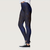 Abstrakt Dunkelblau Leggings (Links)