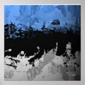 Abstrakt dunkelblau und grau póster poster (Vorne)