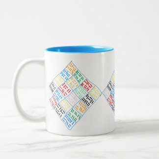 Abstrakt durchM_Tasse Zweifarbige Tasse