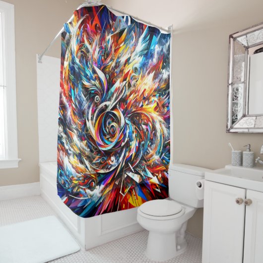 Abstrakt Duschvorhang (Beispiel)