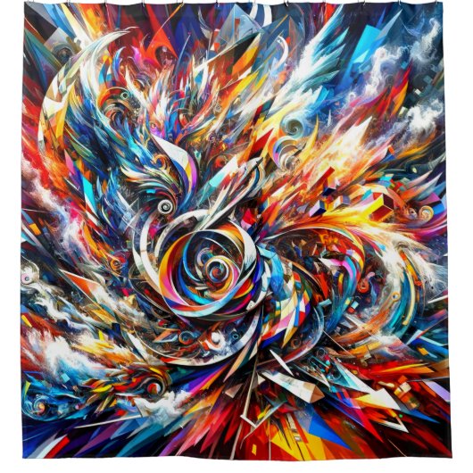 Abstrakt Duschvorhang (Vorderseite)