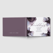 Abstrakt Dusty Heather Amethyst Geode Gästebuch (Voll)