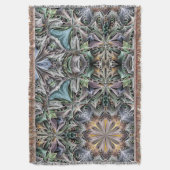 Abstrakt Dusty Succulent Garden Rosette Muster Decke (Vorderseite Vertikal)