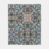 Abstrakt Dusty Succulent Garden Rosette Muster Fleecedecke (Vorderseite)