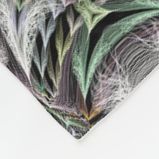 Abstrakt Dusty Succulent Garden Rosette Muster Fleecedecke (Ecke)