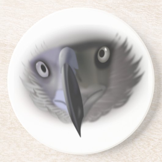 Abstrakt Eagle Face Sandstone Untersetzer (Vorne)