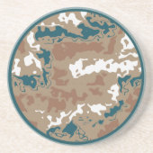 Abstrakt Earth Camouflage Brown Getränkeuntersetzer (Vorne)