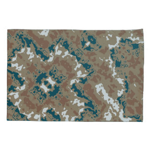 Abstrakt Earth Camouflage Brown Kissenbezug