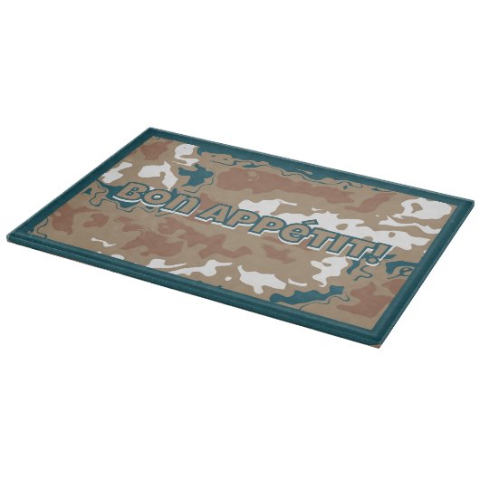Abstrakt Earth Camouflage Brown Schneidebrett (Ecke)