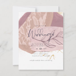 Abstrakt Earth Gold Hochzeit Einladung zu einem gü