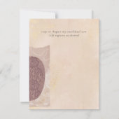 Abstrakt Earth Gold Hochzeit Einladung zu einem gü (Rückseite)