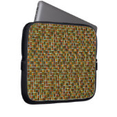 Abstrakt Earth Tone Squares-Muster Laptopschutzhülle (Vorne Rechts)