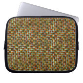 Abstrakt Earth Tone Squares-Muster Laptopschutzhülle (Vorderseite)