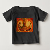Abstrakt Earth Tone Swirl Art Print Baby T-shirt (Vorderseite)