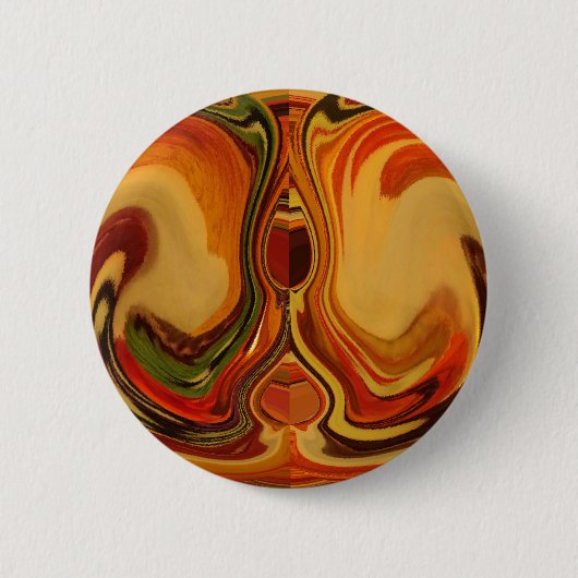 Abstrakt Earth Tone Swirl Art Print Button (Vorderseite)