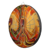 Abstrakt Earth Tone Swirl Art Print Dartscheibe (Vorderseite rechts)