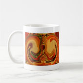 Abstrakt Earth Tone Swirl Art Print Kaffeetasse (Links)