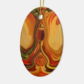 Abstrakt Earth Tone Swirl Art Print Keramikornament (Links)
