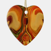 Abstrakt Earth Tone Swirl Art Print Keramikornament (Rechts)