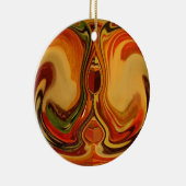 Abstrakt Earth Tone Swirl Art Print Keramikornament (Rechts)