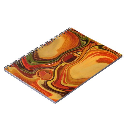Abstrakt Earth Tone Swirl Art Print Notizblock (Linke Seite)