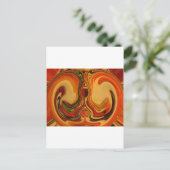 Abstrakt Earth Tone Swirl Art Print Postkarte (Stehend Vorderseite)