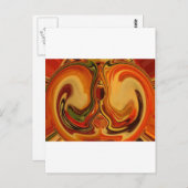 Abstrakt Earth Tone Swirl Art Print Postkarte (Vorne/Hinten)